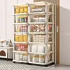 Organizador de almacenamiento de juguetes para niños, estante de almacenamiento de plástico multicapa para el hogar, caja de almacenamiento gruesa y duradera para snacks y ropa