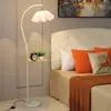 Lámpara de Pie Estilo Crema con Estante Lámpara de Mesa Vertical Retro Vintage Sala de Estar Dormitorio Mesita de Noche Lámpara de Atmósfera Popular
