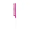 Pente de Cauda Pontuda Atacado Transfronteiriço, Pente de Agulha de Aço Colorido, Pente para Styling de Cabelo, Pente para Mechas de Cabelo Resistente a Altas Temperaturas, Pente de Cauda de Rato para Mechas e Separação