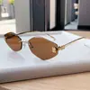 Nova Tendência Óculos de Sol de Moda Diamante Sem Aro de Metal Óculos de Sol Femininos Europeus e Americanos Transfronteiriços Óculos de Sol Novos Tendência
