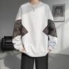 Moletom Masculino Patchwork Colorido Estilo Étnico Outono Tendência Hip-Hop Solto Plus Size Cool Casual Top Jaqueta