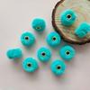 Cuentas de Bolas de Felpa de Piel de Conejo Sintética Transfronterizas, Cuentas de Bola de Piel con Agujero Recto de 20 mm, Accesorios para Cadena de Teléfono DIY