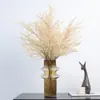 Flores Secas de Sorgo Artificial, Hierba Dorada, Adornos Decorativos Estilo Wabi-Sabi, Decoración de Escenas de Bodas y Hoteles, Flores Artificiales al por Mayor