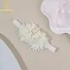 Acessórios de cabelo infantis mais vendidos transfronteiriços europeus e americanos, faixas de cabeça largas florais de cor sólida elásticas para bebês, acessórios de cabelo para bebês atacado