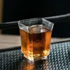 Taza de té cuadrada de vidrio estilo japonés resistente a altas temperaturas hecha a mano transparente recepción juego de té kung fu Taza de té Taza Maestra