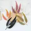 Planta Artificial Hojas de Eucalipto, Hojas de Sauce de Tres Puntas, Accesorios, Decoración de Flor de Navidad, Materiales para Manualidades, Decoración de Caja de Regalo, Plantas Verdes Simuladas