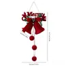 Enfeite de Sino de Natal Aveludado, Decoração Pendente para Árvore e Vitrine, Pingente de Natal com Textura de Veludo para Decoração de Feriado
