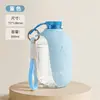 Cuchara de silicona para mascotas para beber, transfronteriza, para gatos y perros, dispensador de agua portátil para exteriores, plegable y fácil de limpiar, suministros para mascotas