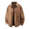 Jaqueta Masculina Gola Lapela Nova Outono/Inverno 2026, Estilo High Street Americano, Solta, Confortável, Versátil, Casual, Casaco Tendência de Manga Longa