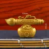 Adorno de Mascota de Té Atractor de Fortuna, Mesa de Té Atractora de Riqueza, Bandeja de Té, Accesorios para Mesa de Té, Adorno de Aleación,, Título de Lista Dorada