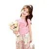 Conjunto de Pantalones Anchos con Falda a Cuadros de Estrellas, Manga Corta, Gato Kt, Sin Mangas para Niñas, Ropa de Nuevo Estilo 2026 para Bebés Niñas