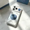 Mirtilo Grande é Adequado para Vivo Xiaomi Iphone16/17Pro Transparente Airbag 17Pm Capa de Celular Nicho Oppo Mulheres