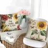Producto de Amazon Tk Más Vendido Transfronterizo: Sol de Primavera Vintage con Girasoles Rojos y Amarillos y Mariposas en el Aire, Personalizable y Disponible para Mayorista
