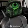 Funda de reposacabezas de coche de terror y divertida, funda de asiento a prueba de polvo, almohada de coche y funda de almohada para el cuello altamente transpirables