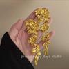 Diseño Único, Retro Elegante, Aretes de Flores, Aretes de Gota de Agua para Mujer, de Alta Gama, Estilo Antiguo, Exquisitos Aretes de Estilo Nacional, Aretes