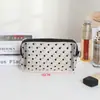 Bolsa de Maquiagem de Rede Estilo Ins Super Popular Bolsa de Maquiagem Portátil Feminina Malha de Amor Boca de Maquiagem Envelope Vermelho Armazenamento de Cosméticos