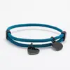 Pulseira de Corda Spot Milão Transfronteiriça Palavra em Branco Sem Palavras Coração de Pêssego Oblíquo Material Aço Inoxidável Pulseira de Corda Trançada Ajustável