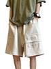 Pantalones cortos de gamuza gruesa para hombre, de verano, de marca moderna, holgados, de talla grande, estilo urbano americano, con costuras, deportivos e informales.