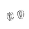 Pendientes de Aro Calados Lisos de Plata de Ley S925 2025 Nuevo Lujo Accesible Gama Alta Diseño de Nicho Pendientes Elegantes Pendientes