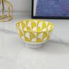 Plato Redondo de Cerámica para el Hogar Estilo Europeo Geométrico Creativo Girasol Taza y Platillo Juego Plato para Bistec para el Hogar Venta al por Mayor Regalo