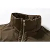 ORIGTEEN Jaqueta de Algodão Estilo Americano com Gola Alta de Piloto Masculina Outono/Inverno Espessada Quente Jaqueta de Trabalho Roupas de Algodão MY9027