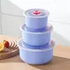 Juego Popular de Tres Piezas de Recipientes para Conservar Alimentos Frescos Transfronterizos Caja de Almacenamiento Sellada para Conservar Alimentos Frescos para el Hogar Fiambrera Caja de Almacenamiento para Frigorífico