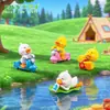 Micro-paisagem Pato Amarelo Fofo Boneca de PVC Decorações DIY Acessórios para Jardinagem Paisagismo Decorações de Mesa Carro Pequenos Enfeites