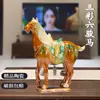 Envío Gratis Caballo Tang Sancai Caballo de Cerámica Adornos de Caballo Seis Caballos Decoración para el Hogar Sala de Estar Artesanía Regalo Adornos para Gabinete de Vino Pasillo
