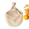 Bolsa de malla de algodón portátil y práctica, bolsa de malla para compras de supermercado, bolsa de red para frutas y verduras, bolsa de malla de algodón tejida hueca