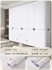 Sensación de piel membrana onda sonido suave lámina pegatina renovación muebles cambio de color autoadhesivo puerta pared blanca gabinete refrigerador engrosado caqui gris leche