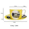Taza con Cara Taza de Café Plato Traje Cerámica Taza de Agua Estilo Europeo Creativo Vajilla para el Hogar Taza para Té de la Tarde Regalo