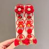 Nuevo Diadema de Goma para Niños Adorno de Cabeza de Año Nuevo Cuerda para el Pelo con Lazo Anillo para el Cabello de Bebé No Tira Cuerda para el Cabello de Niñas Accesorios para el Cabello de Año Nuevo