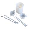 Copo Dosador de Cola, Copo Medidor, Palito Misturador, Copo para Mistura de Cola, Resina Cristal, Kit de Materiais DIY Artesanal, Materiais para Decoração de Produtos Acabados