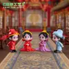Paisaje en miniatura, figuras de pareja de bodas tradicionales chinas, accesorios de decoración DIY para casa de muñecas, pequeños adornos de mesa, estilo vintage