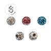 SMTNEK acero de titanio 1.6mm rosca interna multi-circonita incrustada bola de lodo taladro de punta pura manual accesorios para perforación de lengua