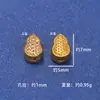 Acessórios DIY de Cobre Banhado a Ouro, Contas Espaçadoras Ricas e Luxuosas de Casco de Tartaruga, Contas Olho de Gato, Acessórios para Pulseira, Contas de Cabacinha, Acessórios para Atacado