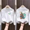 Camiseta de Manga Longa Infantil para Meninos 2026 Novo Estilo DeRong Tecido Escovado Camada Base para Crianças de Meia-Idade e Mais Velhas Outono/Inverno Gola Meia-Alta