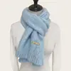 (Tipos de Pele Sensível Devem Evitar Isto) Cachecol de Lã de Alpaca de Alta Qualidade para Mulheres, Estilo Coreano com Etiqueta de Metal, Aquecedor de Pescoço Quente