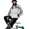 Sudadera Deportiva con Rayas para Hombre, Diseño de Moda High Street, Cárdigan Casual con Cremallera y Cuello Alto, Artículo Popular de Comercio Exterior