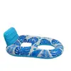 Boia inflável para piscina personalizada no atacado com porta-copos, cama inflável de água folha de bordo, cama inflável de água de PVC no atacado