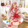 Mini Cabeza de Perro de Acrílico Lilith Llavero de Arena Líquida Muñeca Linda Colgante Destellante Llavero de Regalo
