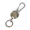 Hebilla Metálica Retráctil de Fácil Extracción Antiperdida Colgante para Mochila al Aire Libre Llavero Extractor de Alto Rebote Mosquetón en Stock