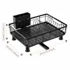 Nuevo escurridor de platos transfronterizo para la cocina, una canasta para escurrir tazones y platos con un asa, adecuada para colocar junto al fregadero para secar platos y utensilios