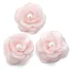 5cm Malla Perla Simulada Camelia Quemada Accesorios para Ropa DIY Flor Hecha a Mano Zapatos Corsage Accesorios para Ropa