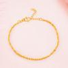 Pulseira de clavícula de ouro 18K de imitação com corrente de onda de água de ouro de areia simples jóias femininas acessórios transfronteiriços fabricantes atacado