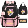 Nuevo Conjunto de Tres Piezas de Merchandising del Grupo Stray Kids: Mochila a Juego, Bolso Escolar para Estudiantes, Lonchera y Estuche para Lápices para Hombres y Mujeres