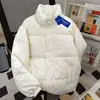 Jaqueta de Algodão Estilo College Par Quente Espessa Forrada com Lã Tendência Outono/Inverno Nicho Solta para o Dia a Dia Ins