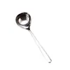 Colher de Aço Inoxidável para Casa Restaurante, Cabo Longo Espessado Colher Grande para Sopa, Colher de Mingau de Cozinha, Concha Grande para Sopa