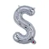 Globos de Foil Plateados de 16 pulgadas con Letras Inglesas A-Z y Números 0-9, Soportan Varios Conjuntos de Combinaciones de Globos de Papel de Aluminio