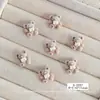 Dopamina Estilo Fofo Forma de Feijão Arte de Unha Especial Flock Dourado Patinha de Gato Resina de Cor Sólida 3D Pedras de Strass Decorações de Unha DIY